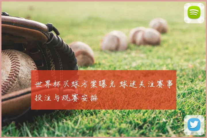 世界杯买球方案曝光 球迷关注赛事投注与观赛安排